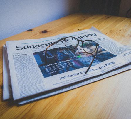 German newspaper and glasses